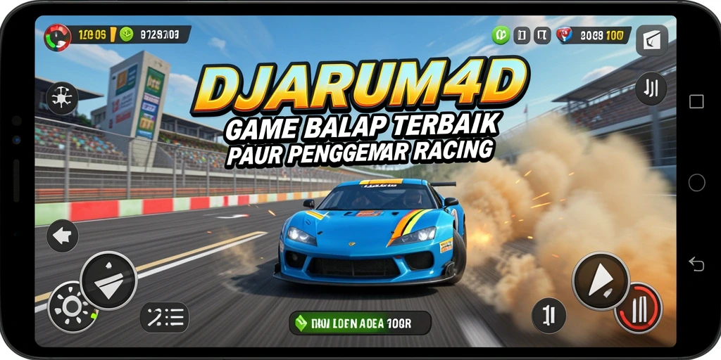 Screenshot gameplay DJARUM4D menampilkan balapan seru dengan grafis menakjubkan.