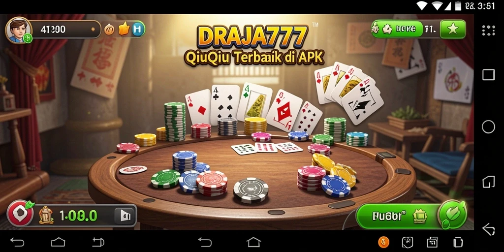 Tampilan seru gameplay QiuQiu di DRAJA777.