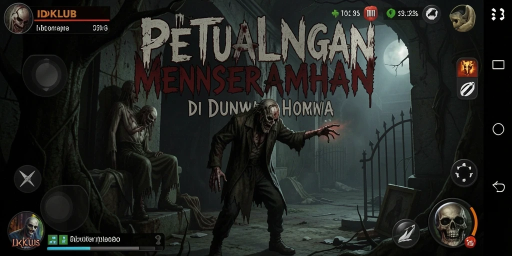 Screenshot gameplay IDKLUB menampilkan momen menegangkan di dunia Horror.