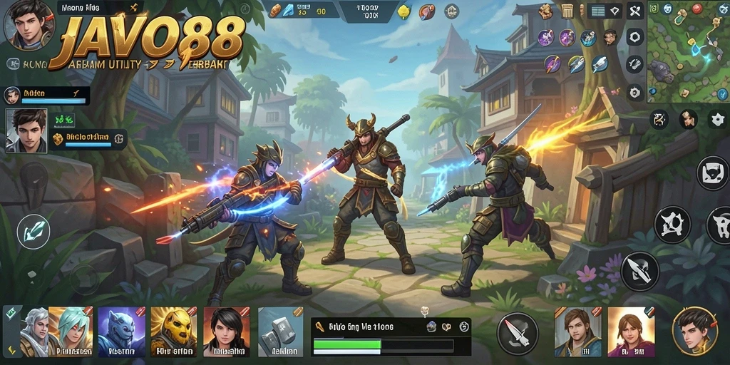 Tampilan antarmuka utama JAVO88 dengan fitur Utility.