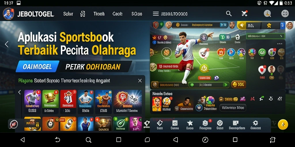 Tampilan gameplay JEBOLTOGEL dengan fitur taruhan olahraga yang menarik.