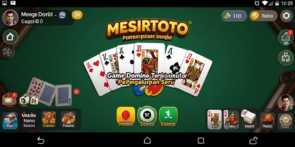 Screenshot gameplay MESIRTOTO yang menunjukkan serunya bermain Domino.