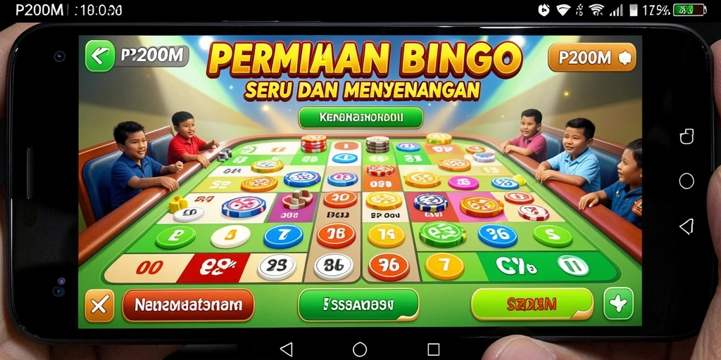 Tampilan gameplay Bingo seru dari P200M dengan berbagai fitur menarik.