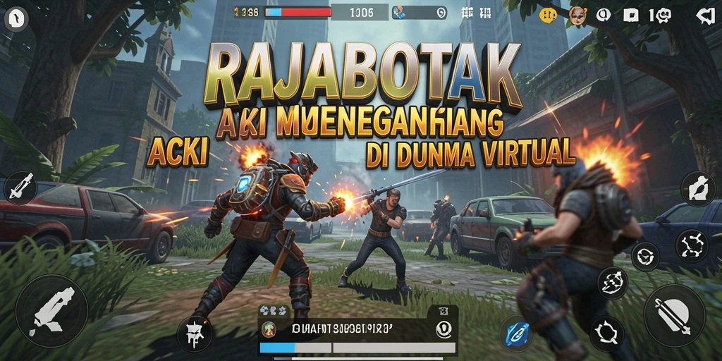 Screenshot RAJABOTAK menampilkan aksi seru dalam pertempuran.