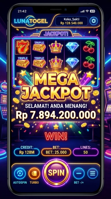 Tampilan utama aplikasi lunatogel yang menarik dan mudah dinavigasi.
